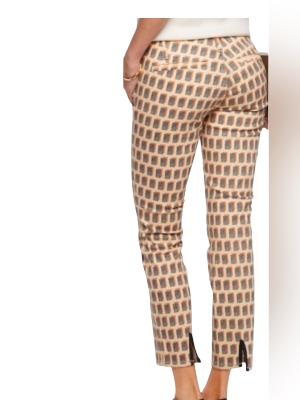 Tory Burch Fun Print Cropped Skinny Jean